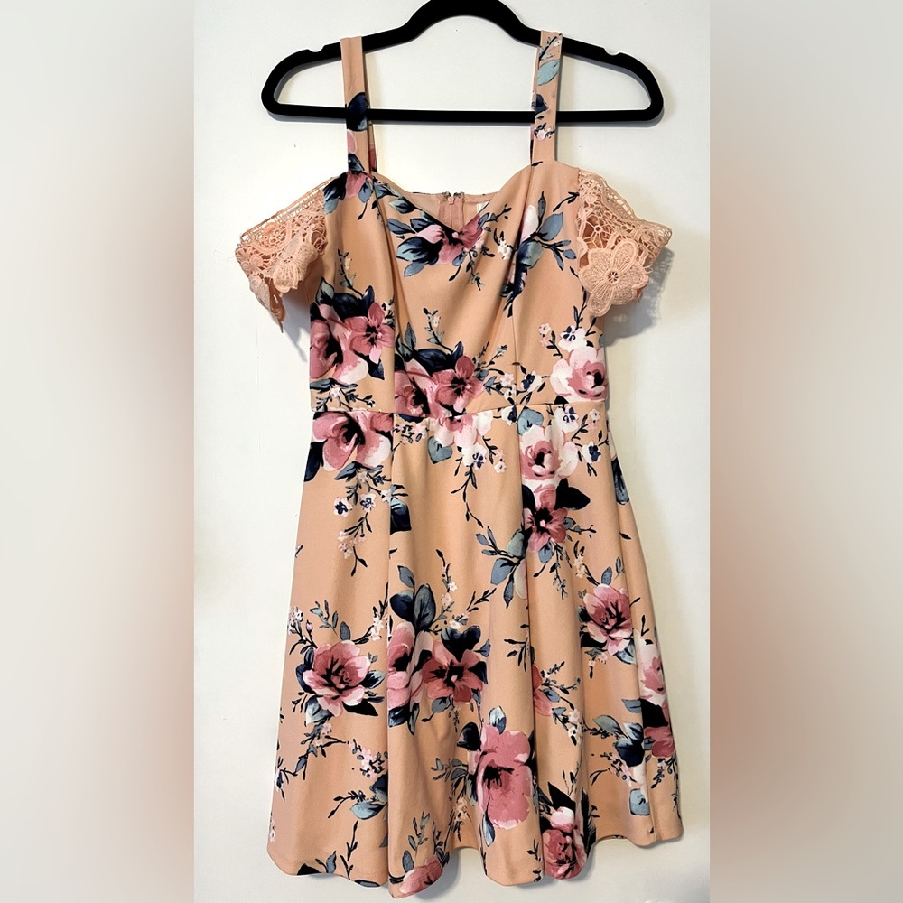 Floral Off The Shoulder Midi Dress